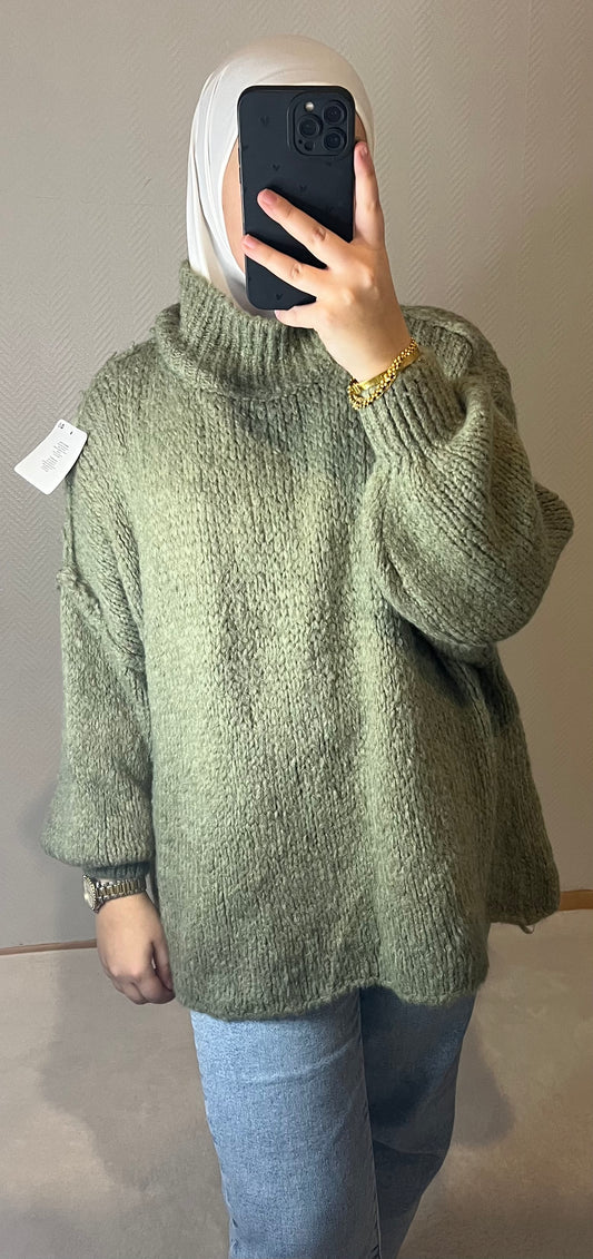 Pull Teddy Oversize - Olive