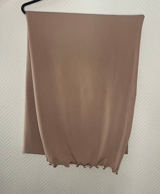 Hijab Jersey Premium Luxe Frisé - Camel