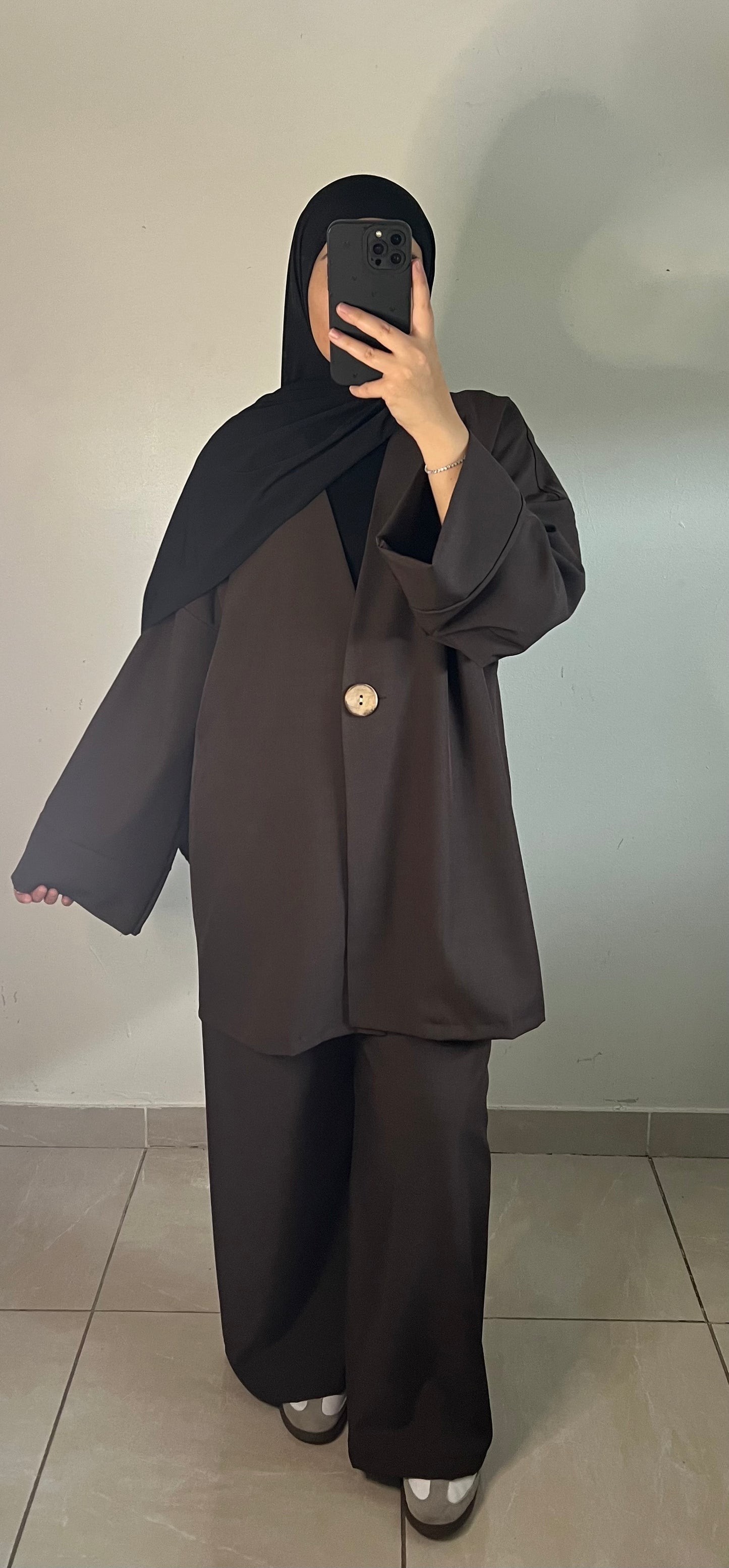 Ensemble oversize - Brun